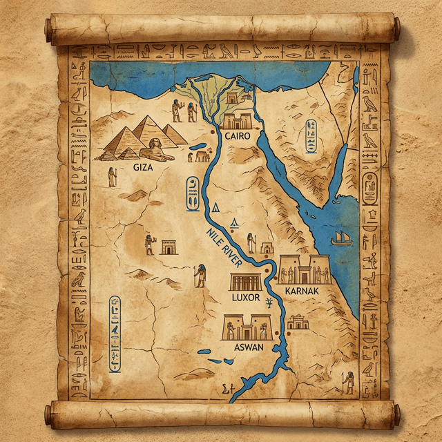 Ancient Egypt Map - AI prompt preview
