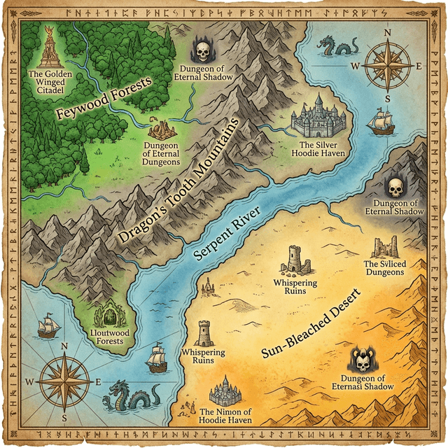 Fantasy RPG Map - AI prompt preview