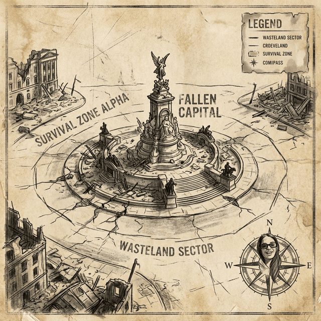 Post-apocalyptic Map - AI prompt preview