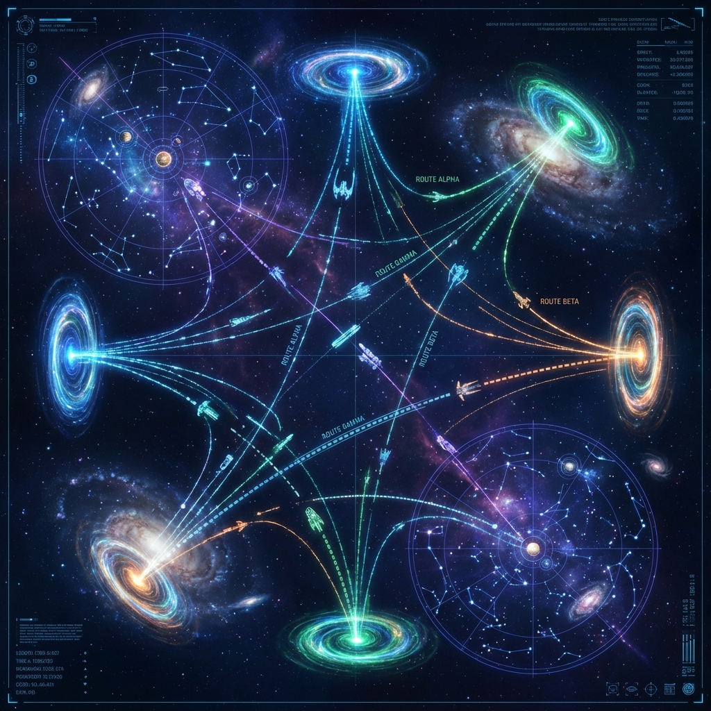 Space Exploration Map - AI prompt preview