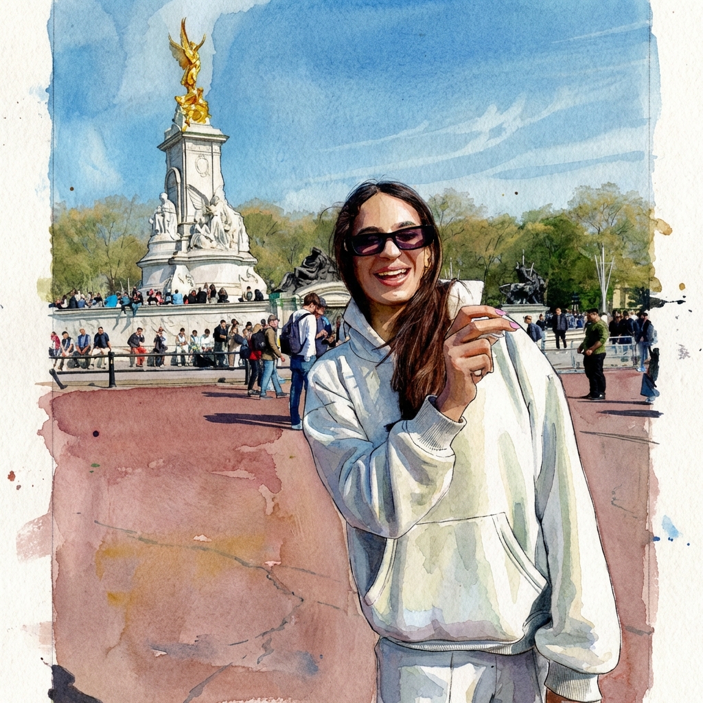 Hand-Painted Illustration - AI prompt preview